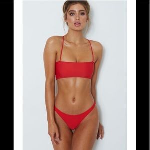 White Fox Swim ❤️ boutique bikini set in red ✨NWT